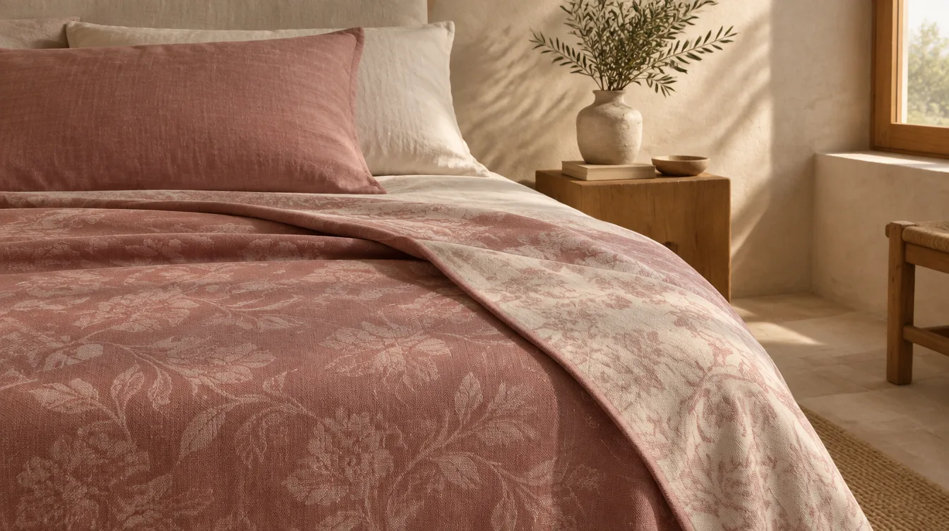 Lenzuolo superiore in cotone jacquard ripiegato che scopre il secondo strato